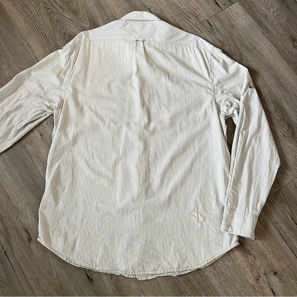 Scotch & Soda Beige Striped Button-Down Shirt - Picture 7 of 8